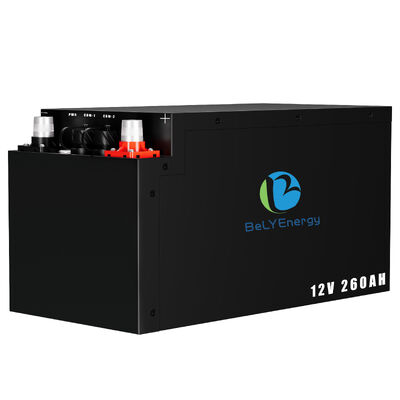 H8 DIN Case 12V260Ah Batteria al litio ferro fosfato sotto sedile progettato per camper camper