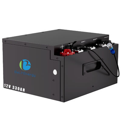 Batteria per camper sotto sedile 12V330Ah LiFePo4 Corrente di carica massima 250A Energia 4224Wh Progettata per alimentazione di backup e veicoli elettrici