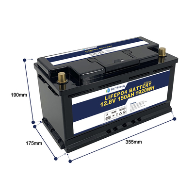 IP65 Lifepo4 Batteria per carrello da golf 12v 150ah 1920 Wh Batterie LiFePO4 Pack OEM