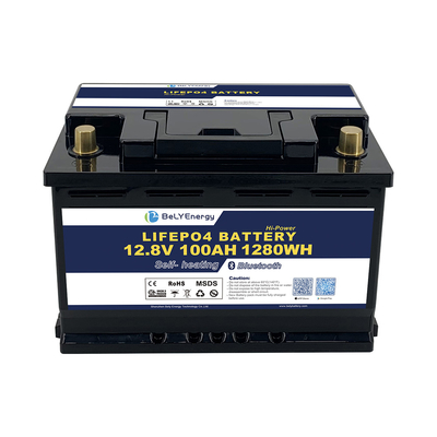 Batteria al litio elettrica 12volt 100ah di Lithtech Lifepo4 del carretto di golf ricaricabile