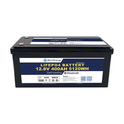 IP65 Casella 12,8V Batteria al litio RV 400Ah M8 Terminale a bassa auto-scarica 3% al mese