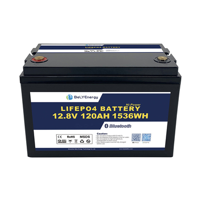 Basso auto scarico 3000 cicli Batteria solare al litio con cassa ABS 12.8V120Ah