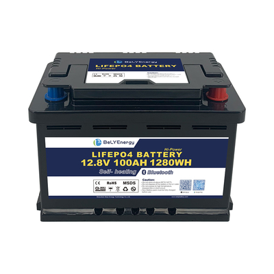 RV LiFePO4 Batteria per lo stoccaggio dell'energia 12V 100AH con BT e auto riscaldamento