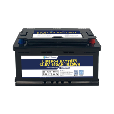 IP65 impermeabile ad alta potenza leggero H8 DIN 12V150Ah Batteria LiFePo4 per camper