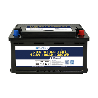 Batteria solare ricaricabile Bely Energy Built-In BMS 12V 100AH per veicoli elettrici RV Marine