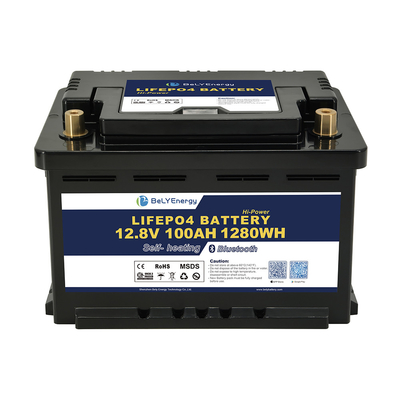 Batteria 12V LiFePo4 100AH Capacità Smart BMS e facile sostituzione per applicazioni versatili e installazione sotto il sedile