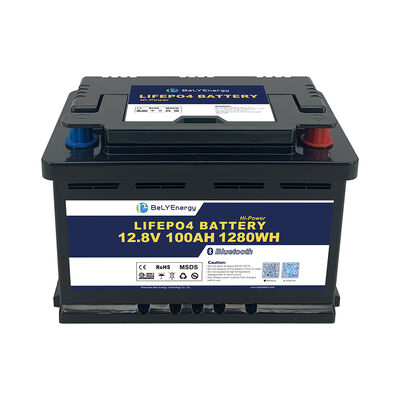 Batteria 12V 100Ah LiFePO4 con certificazione UL1642 UN38.3 e custodia H6 DIN