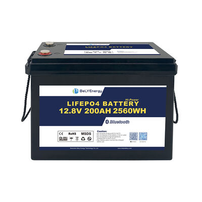 Temperatura di carica da meno 30 a 60 gradi Celsius RV Batteria al litio 12,8 Volt Voltaggio nominale 200 Amp Corrente massima di carica continua