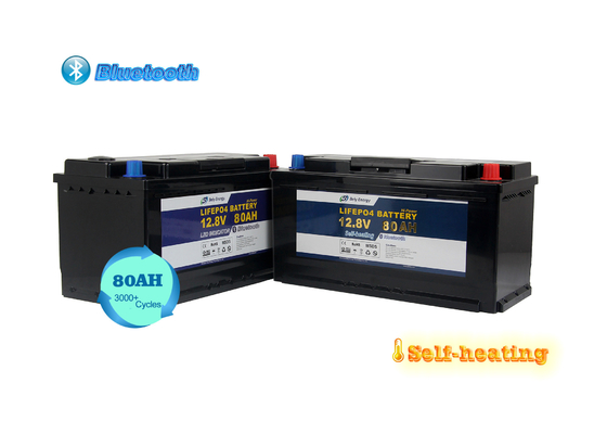 12V 80Ah BT4.0 che riscalda il litio del fosfato del ferro di Marine Lithium Battery Camping Car